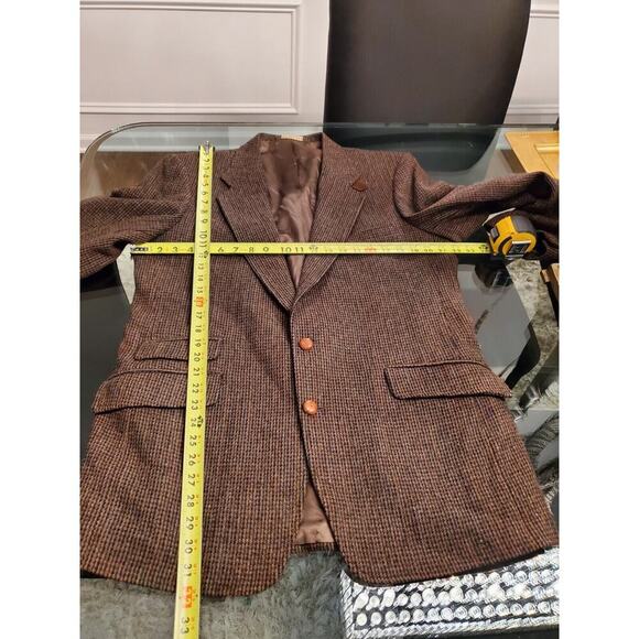 Arnold Palmer Men Brown Wool Single Breasted Long Sleeve Two Buttons Coat 42L - Picture 12 of 12